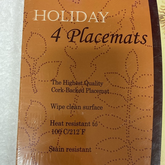 NWT Lauren Alexander holiday fall Halloween cork backed placemats set of 4 - Picture 3 of 8